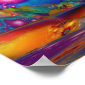 Land van Psychedelische Verlichtingen - Poster (Hoek)