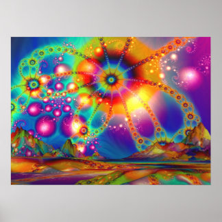 Land van Psychedelische Verlichtingen - Poster