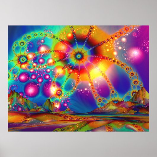 Land van Psychedelische Verlichtingen - Poster (Voorkant)