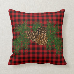 Land van rode en zwarte gipspijn kussen