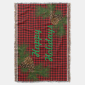 Land van rode en zwarte vlek - pijnboomkegel deken (Voorkant Verticaal)