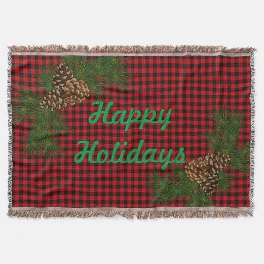 Land van rode en zwarte vlek - pijnboomkegel deken (Voorkant)