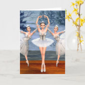 Land van Sneeuwballerina's Lege Wenskaart Kaart (Gele Bloem)