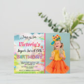 Land van Snoep Birthday Party Photo Kaart (Staand voorkant)