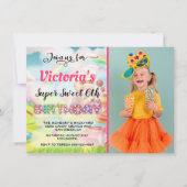 Land van Snoep Birthday Party Photo Kaart (Voorkant)