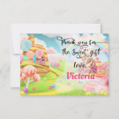 Land van Snoep Geboortedatum Kaart (Voorkant)