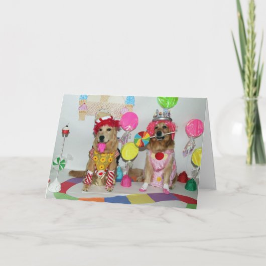 Land van Snoep Gouden Verjaardag Kaart (Voorkant)