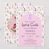 Land van snoepjes Notenkraker Verjaardagsfoto Kaart (Voorkant / Achterkant)