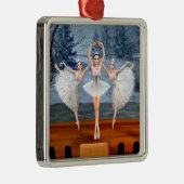 Land van Snow Dansend Ballerina Metalen Ornament (Rechts)