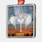 Land van Snow Dansend Ballerina Metalen Ornament (Links)