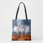 Land van Snow Dansend Ballerina Tote Bag (Voorkant)