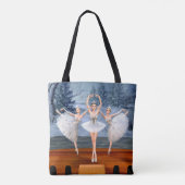Land van Snow Dansend Ballerina Tote Bag (Achterkant)