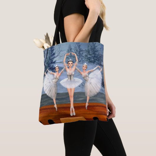 Land van Snow Dansend Ballerina Tote Bag (Dichtbij)