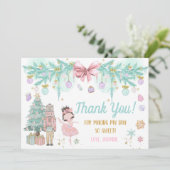 Land van suikerbieten Suiker Plum Fairy Nutkraker  Bedankkaart (Staand voorkant)