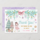 Land van suikerbieten Suiker Plum Fairy Nutkraker  Bedankkaart (Voorkant / Achterkant)