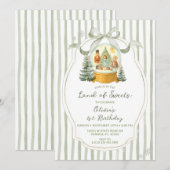 Land van Sweets Notenkraker Groen Winter Verjaarda Kaart (Voorkant / Achterkant)