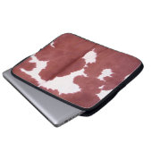 Land van Tan en Witte Koeienhuid Western Laptop Sleeve (Voorkant onderkant)