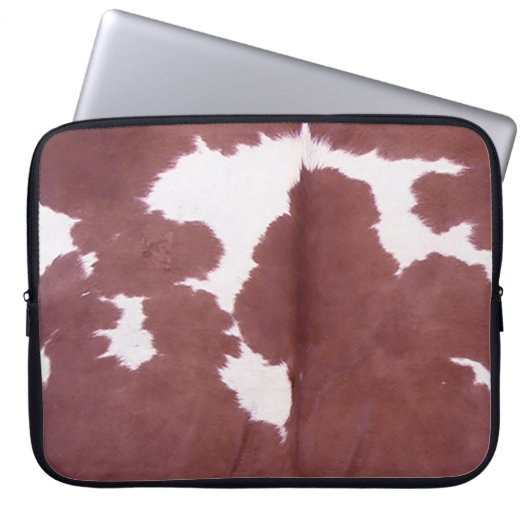 Land van Tan en Witte Koeienhuid Western Laptop Sleeve (Voorkant)