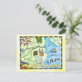 Land van Thousand Rainbows Postcard Briefkaart (Staand voorkant)