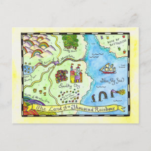 Land van Thousand Rainbows Postcard Briefkaart