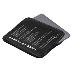 Land van veel aanmoediging gedicht muurpost laptop sleeve