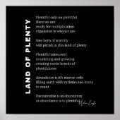 Land van veel aanmoediging gedicht muurpost poster (Voorkant)