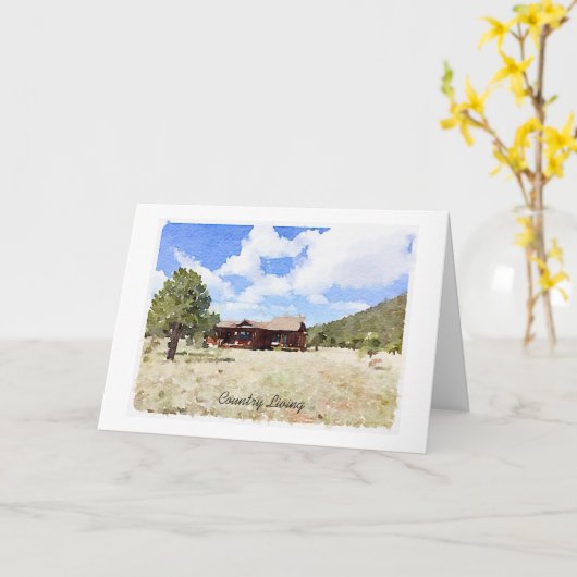 Land van verblijf Levende Waterverf Kaart (Gele Bloem)