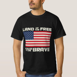 Land van Vrij Amerika Vlag 4th Juli Feesten T-shirt