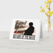 Land van Vrij wegens Moedig Kaart (Gele Bloem)