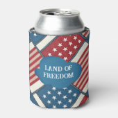 Land van Vrijheid Amerikaanse Onafhankelijkheidsda Blikjeskoeler (Blikje Voorkant)