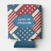 Land van Vrijheid Amerikaanse Onafhankelijkheidsda Blikjeskoeler (Achterkant)
