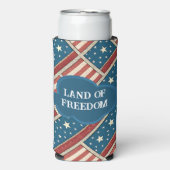 Land van Vrijheid Amerikaanse Onafhankelijkheidsda Seltzer Blikjeskoeler (Seltzer Voorkant)