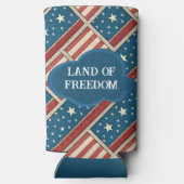 Land van Vrijheid Amerikaanse Onafhankelijkheidsda Seltzer Blikjeskoeler (Achterkant)