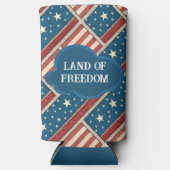 Land van Vrijheid Amerikaanse Onafhankelijkheidsda Seltzer Blikjeskoeler (Voorkant)