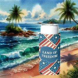 Land van Vrijheid Amerikaanse Onafhankelijkheidsda Seltzer Blikjeskoeler