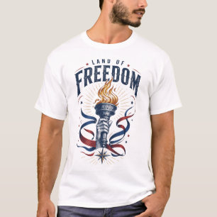 Land van Vrijheid Patriottisch Grafisch T-shirt