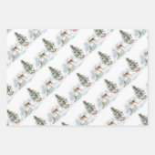 Land van Waterverf Rustic Woodland met naam Inpakpapier Vel (Voorkant 2)