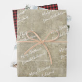 Land van Waterverf Rustic Woodland met naam Inpakpapier Vel (In situ)