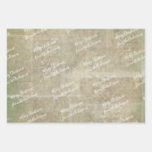Land van Waterverf Rustic Woodland met naam Inpakpapier Vel (Voorkant)