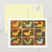 Land van Whimsical Birds Briefkaart (Voorkant / Achterkant)