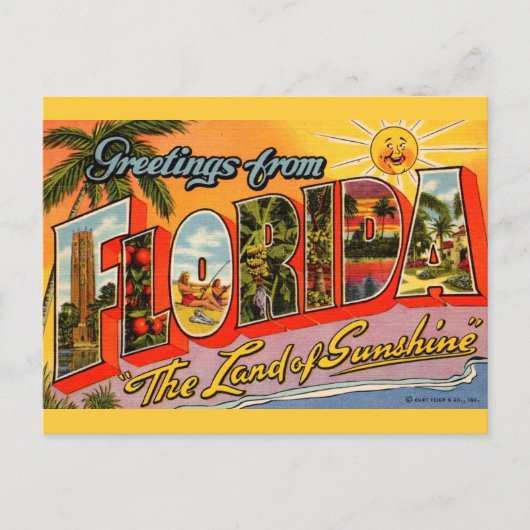 Land van Zonneschijn Groet Briefkaart (Voorkant)