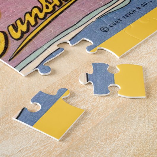 Land van zonneschijn Groet Legpuzzel (Zijkant)