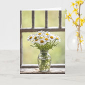 Land Verjaardag Daisy Boeket Kaart (Gele Bloem)