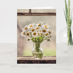 Land Verjaardag Daisy Boeket Kaart