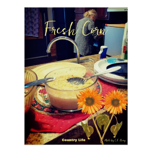 Land Verse groenten - maïs Perfect Poster (Voorkant)