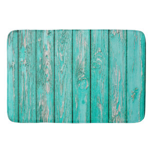 Land  vervormd oud blauw groen hout badmat