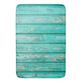 Land  vervormd oud blauw groen hout badmat (Voorkant Verticaal)