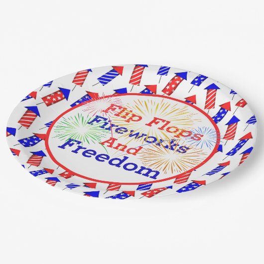 Land vierde juli papieren bordje (Gekanteld)