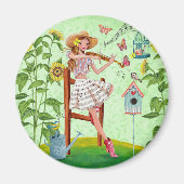 Land Violin Girl | Magneet (Voorkant)