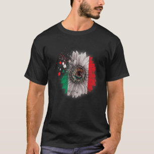 Land Vlag Mexicaans Mexico Vlag Zonnebloem T-shirt